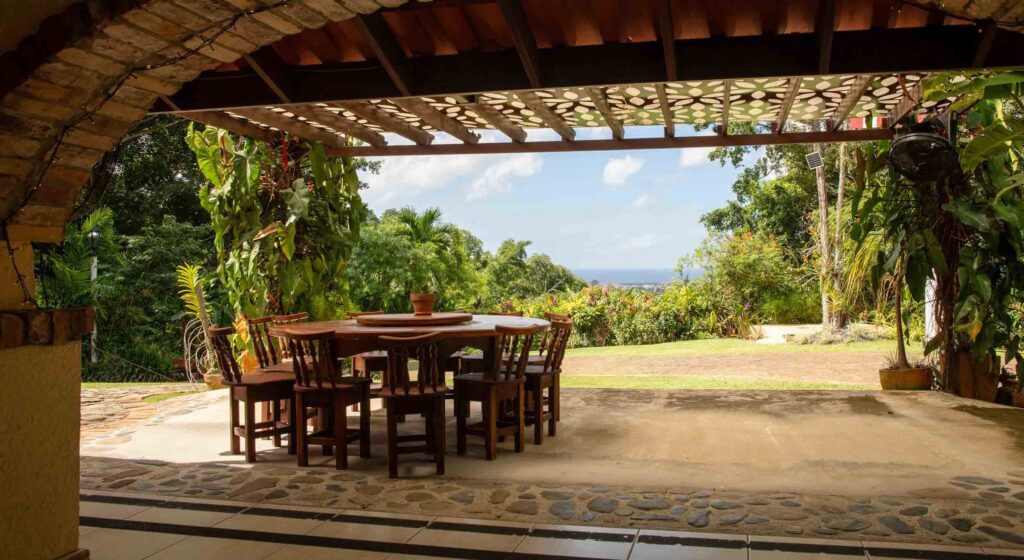 View of the seating are at Esperanza Alta wedding venue