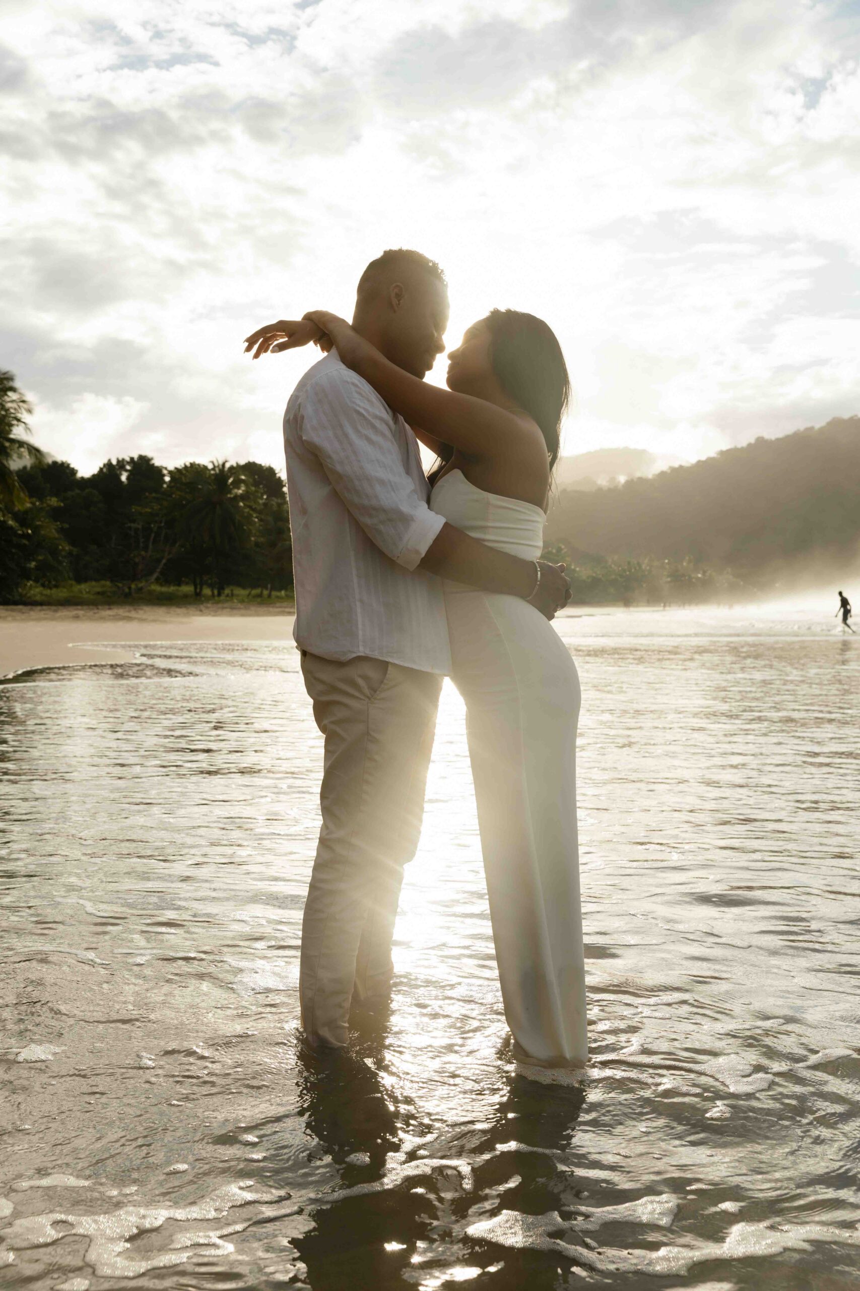 A romantic trinidad beach engagement at Las Cuevas